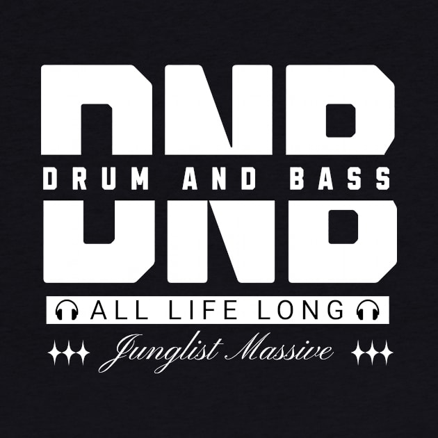 DNB - Split Text (White) by DISCOTHREADZ 